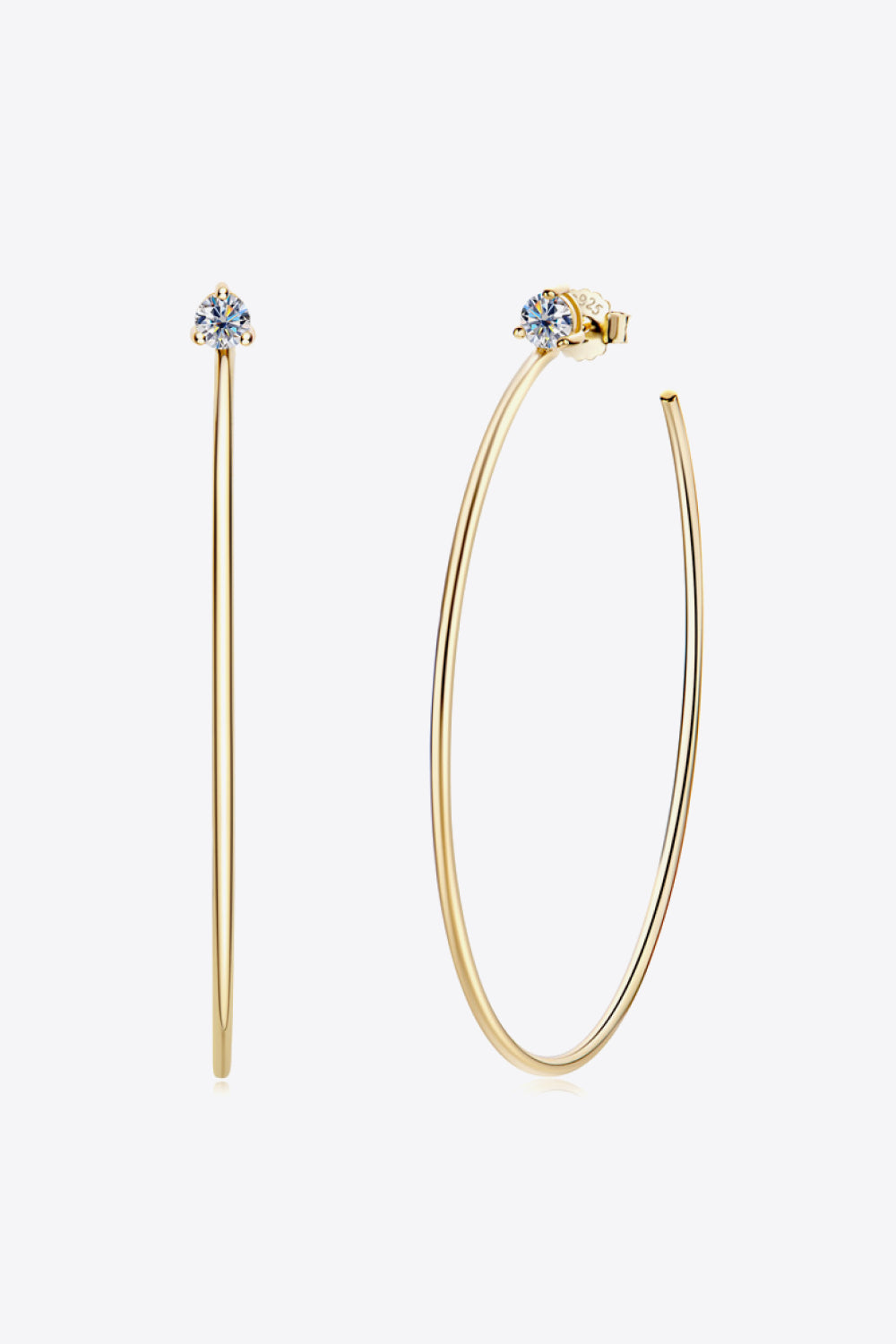 Adored Moissanite Hoop Earrings